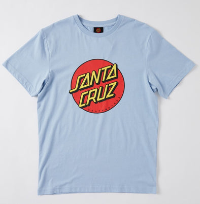 Santa Cruz Youth Classic Dot Front Tee Blue