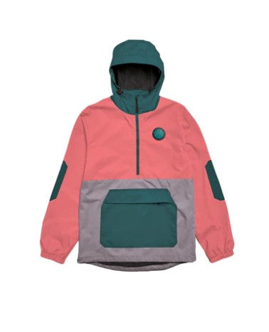 Airblaster Breakwinder Packable Pullover Jacket - Hot Coral Spruce