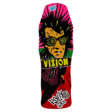 Vision Psycho Stick Re-Issue Red Skateboard Deck 10''