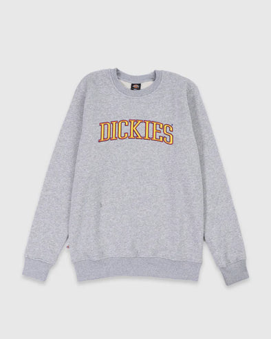 Dickies Collegiate Tri-Colour Crew Neck Sweater Grey Marle