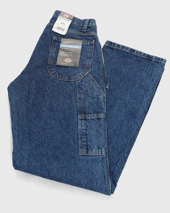 Dickies Relaxed Fit Carpenter Jeans Stone Washed Indigo