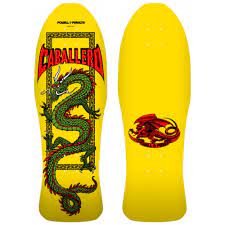 Powell Peralta Cabellero Yellow/Green Chinese Dragon 10'' Concave Deck