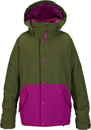 Burton Echo Snowboard Jacket Youth Girls Keef / Grapeseed