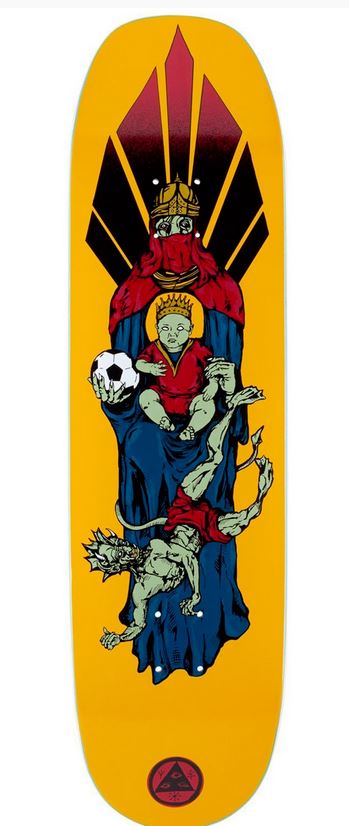 Welcome Futbol on Moontrimmer 2.0 Deck Gold 8.5