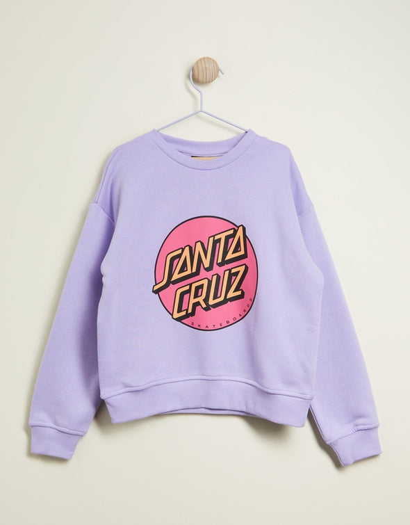 Santa Cruz Relaxed Crew Neck Sweatshirt Youth Lavender