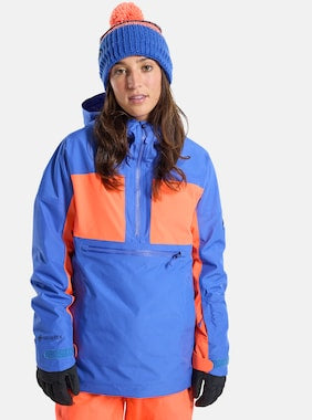 Burton Women’s Pillowline GORE-TEX 2L Anorak Jacket (Amparo Blue/Tetras Orange)