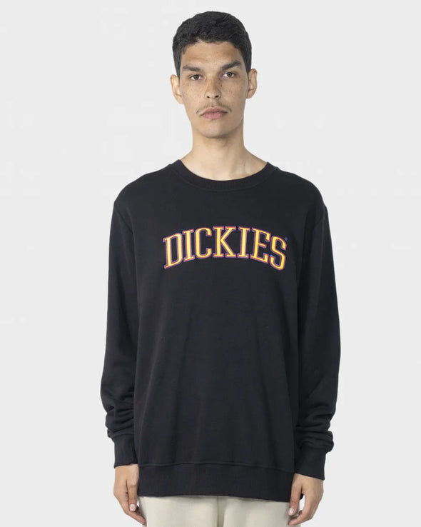 Dickies Collegiate Tri-Colour Crew Neck Sweater Black