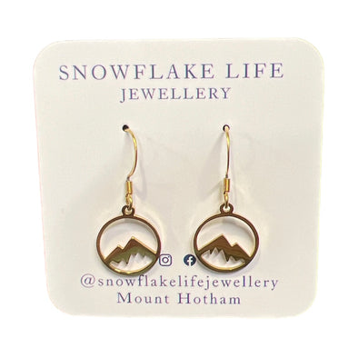 Snowflake Life Jewellery Gold Mountain Earrings
