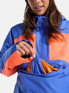 Burton Women’s Pillowline GORE-TEX 2L Anorak Jacket (Amparo Blue/Tetras Orange)