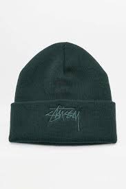 Stussy Tonal Stock Cuff Beanie Pine Green