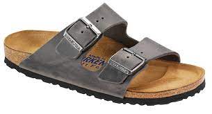 Birkenstock Arizona Iron Oiled Leather Soft Footbed Sandals