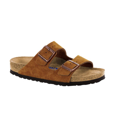 Birkenstock Arizona Mink Suede Soft Footbed Sandals