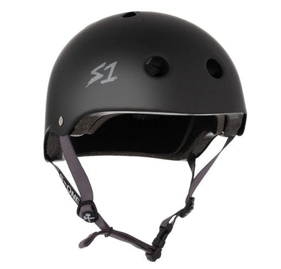S1 Lifer Certified Matte Black/Grey Straps Helmet