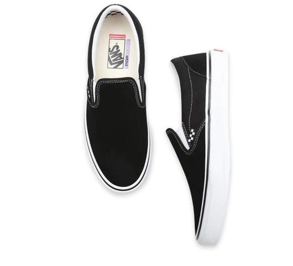 Vans Slip On SKATE Black/White Shoes Shoe